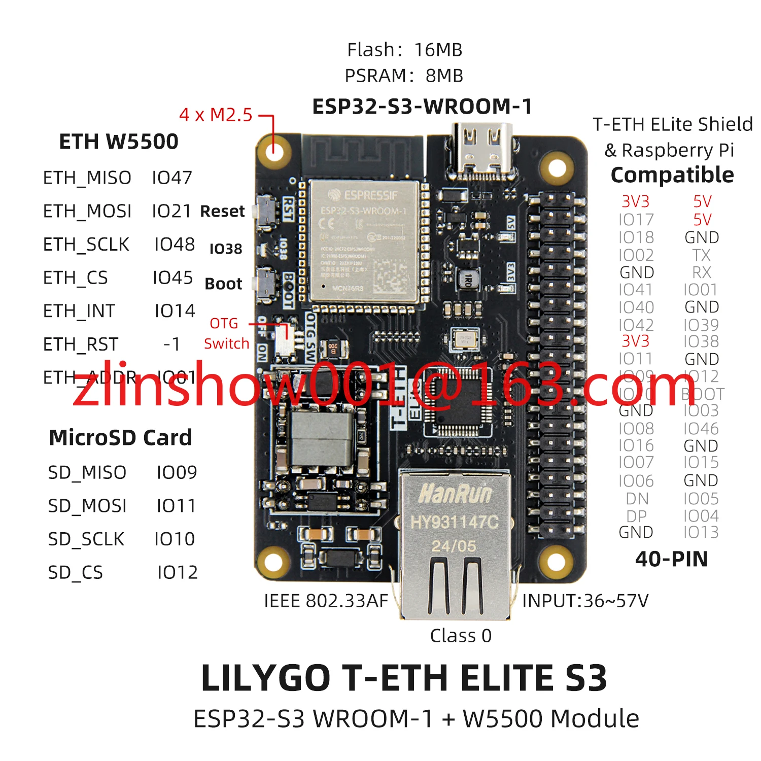 T-ETH-ELite ESP32-S3 Ethernet - огляд і ціна Ethernet Module W5500