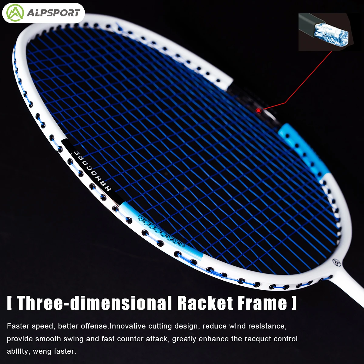 ALP SZZ 4U Badminton Racket 2 pcs/1 batch Ultra lightweight T800 carbon fibre Original With badminton string and badminton bag