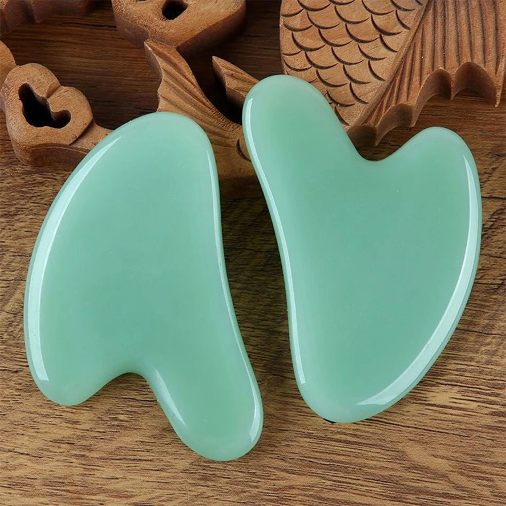 2024 New Glass Jade Face Skin Care GuaSha Facial Beauty Skin Scraping Massage Tools Beauty-health Gua Shua Massager for Face