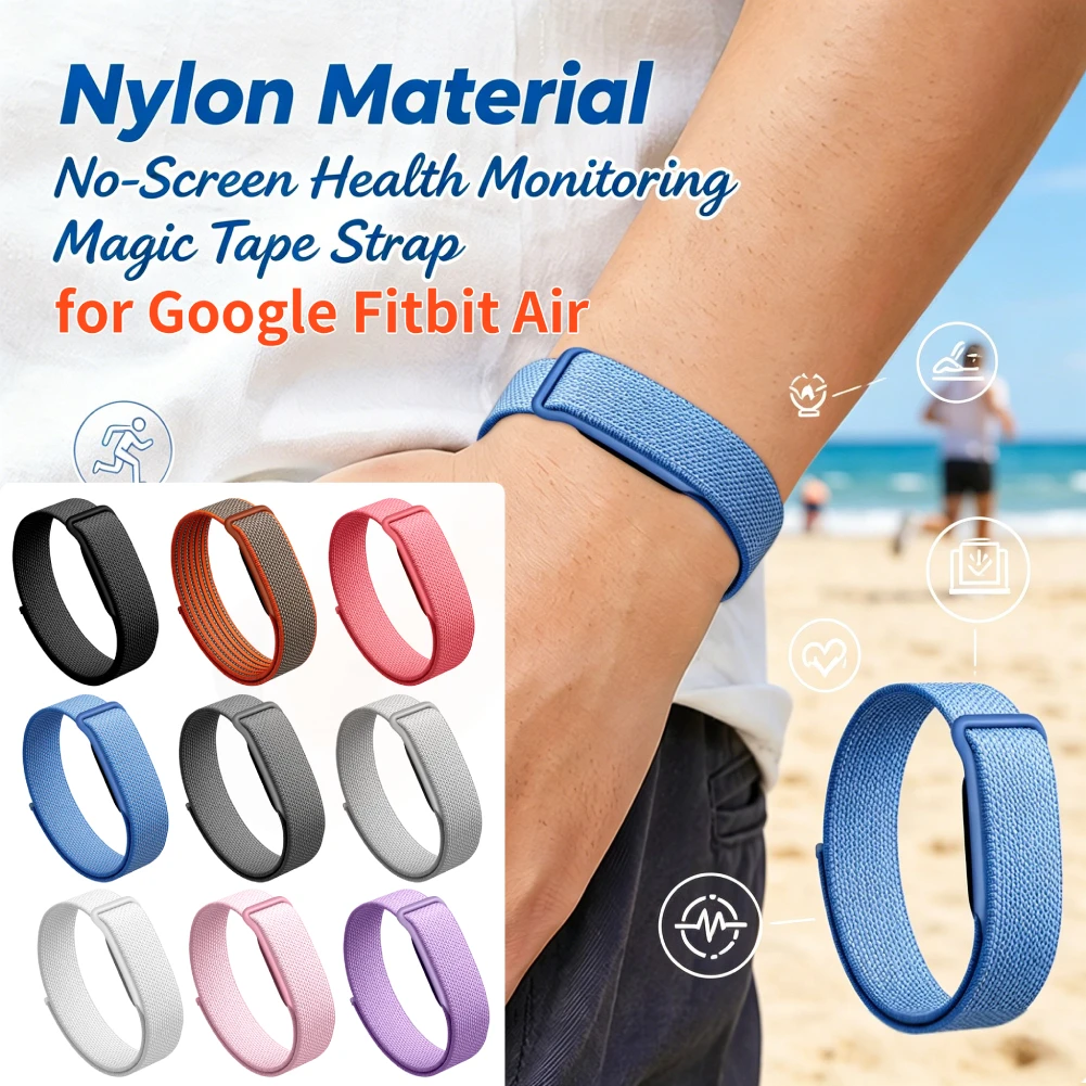 Gewebtes Nylonband für Fitbit Air Strap, atmungsaktives geflochtenes Uhrenarmband, Kunststoff-/Metallschnalle, Sportarmband, Ersatzarmband