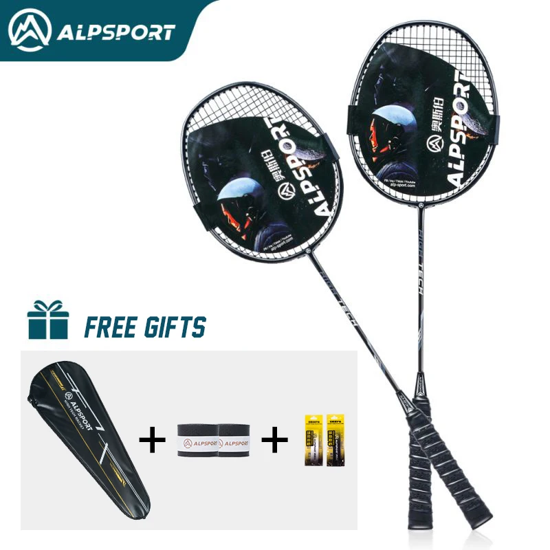 ALP Rr 4U Badminton racket 2 pieces/lot Max 22 lbs Original (including bag and string) Professional Carbon Fiber + Titanium