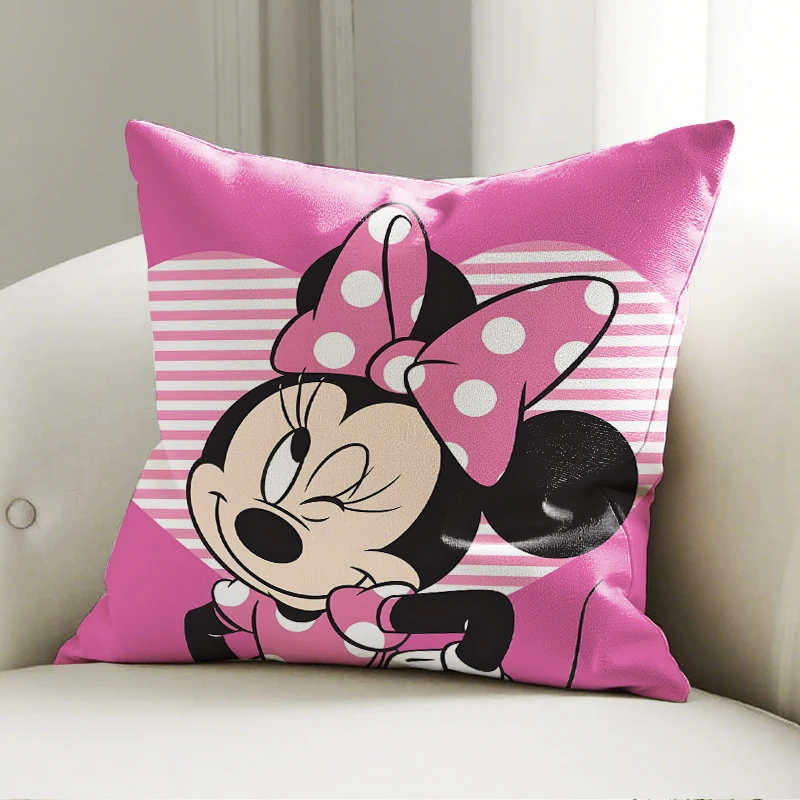 

Disney Minnie Mouse Heart Pillow Cushion Pink Pattern Soft Sofa Decor Throw Pillow Gift for Girls