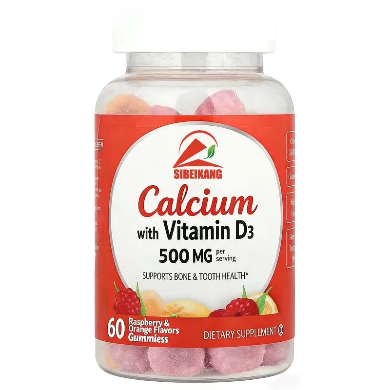 

Calcium and vitamin D3, orange and berry, 500mg, 60 gummies