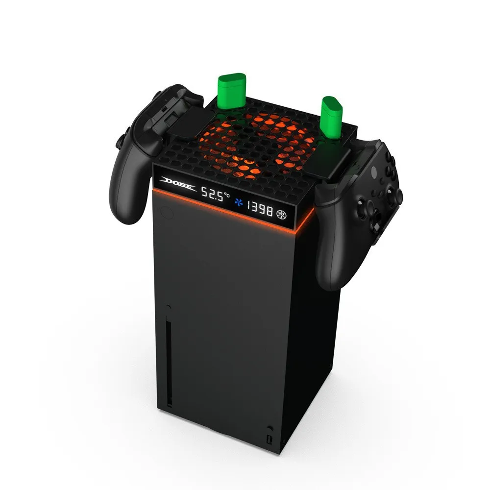 شماعات وحدة تحكم لسلسلة Xbox X ، مروحة تبريد ، حامل شحن البطارية ، مبرد المروحة
