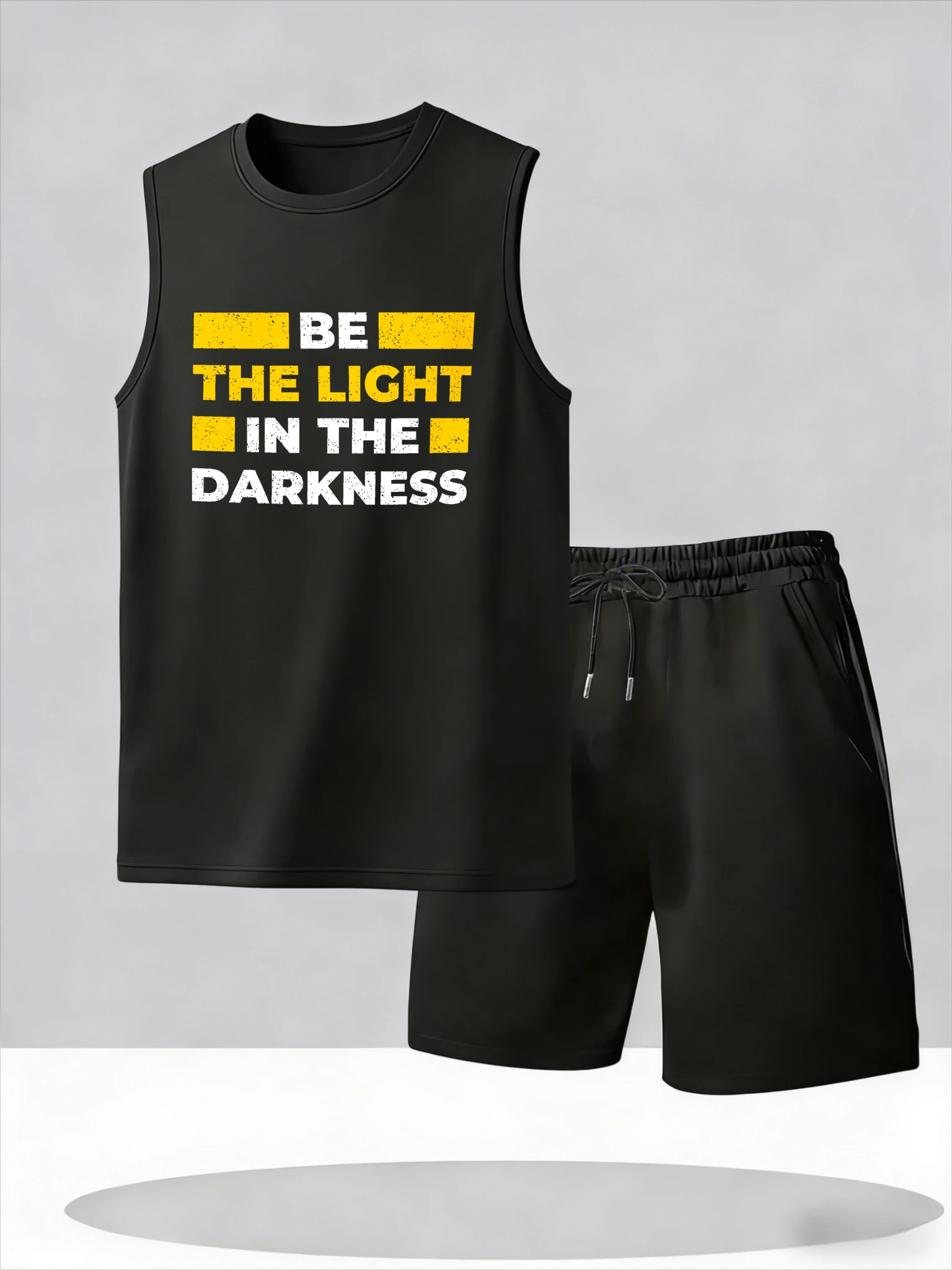 

Men's Tank Top Sets 2026 Summer Thin Quick Dry men's suits Breathable oversize men's sports suit crewneck sports beach seaside