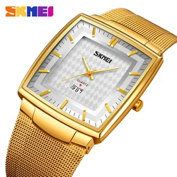 SKMEI Casual Time Date Quartz Wristwatch Top Brand Luxury 2024 Full Steel Watches Mens Sport Waterproof Clock Male reloj hombre