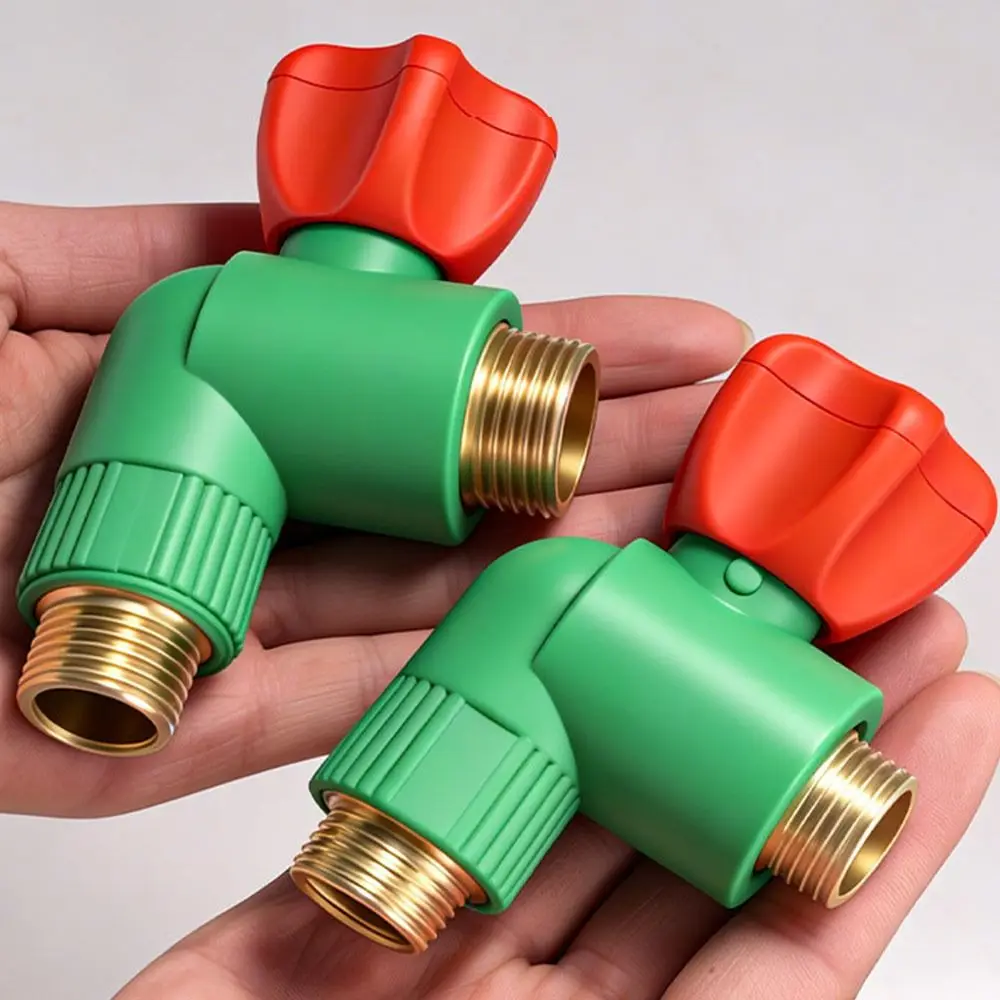 High-flow Water Pipe Valve Straight-through Thickened Interface Thread PPR Angle Valve Universal Water Pipe Core Angle Valve
