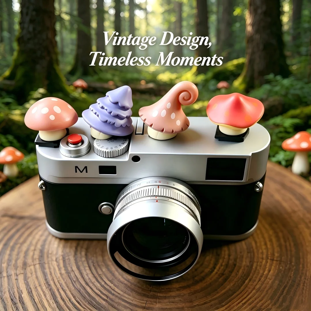 Cute Mushroom Series Hot Shoe Cover for Leica Q2 Fuji X100V X-T5 Sony ZV-1 Canon EOS R5 Nikon Z5 Camera Accessories