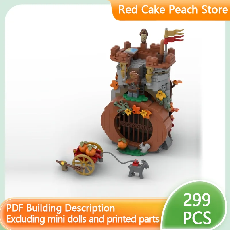 

Модель средневекового замка MOC, конструктор из строительных блоков, замок-тыква на Хэллоуин, модульная технология, детские праздничные подарки, игрушки для сборки, набор