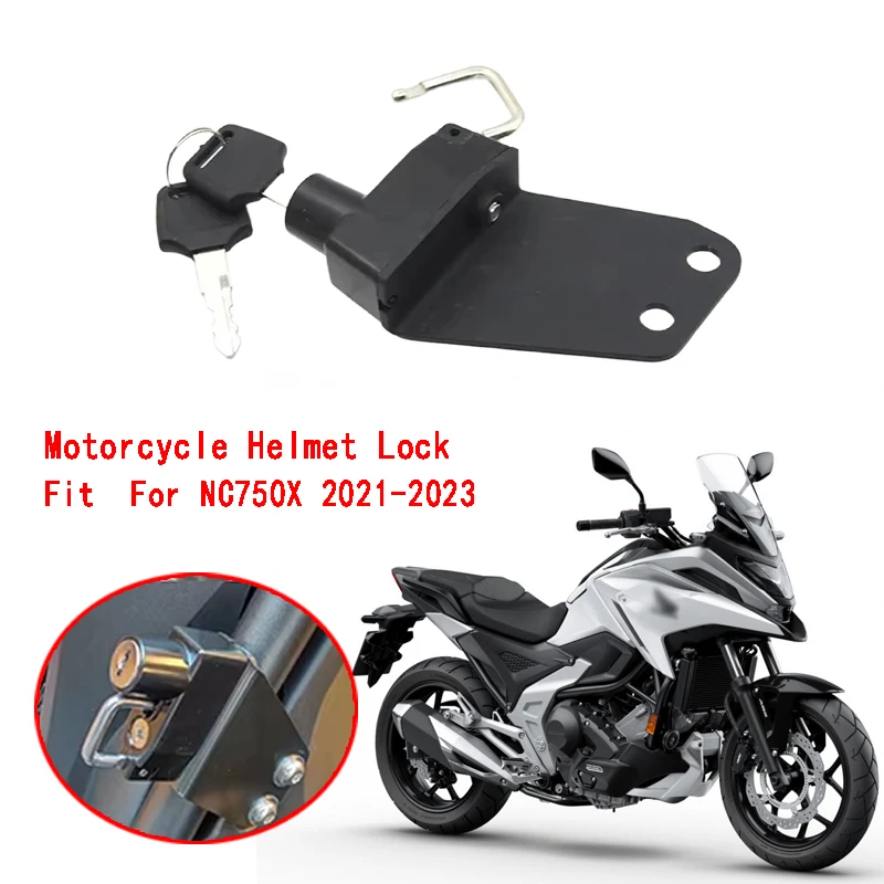 

NC 750X Aluminum Helmet Lock Fit For Honda NC750X NC 750 X 2021-2023 Motorcycle Accessories Frame helmet anti-theft Mount Lock