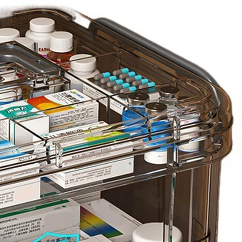 Multi-Layer Household Medicine Storage Box - Emergency Medical Organizer with Compartments,Household Storage Box-A28R