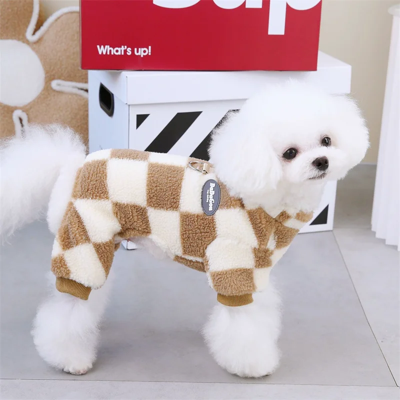 Dog Jumpsuit Pajamas Winter Small Dog Clothes Rompers Yorkie Pomeranian Poodle Bichon Schnauzer Chihuahua Shih Tzu Pet Clothing