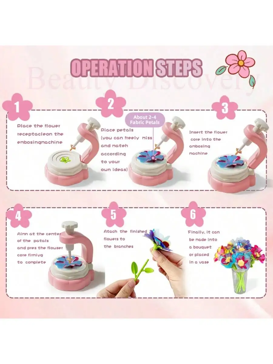 Zestaw do tworzenia kwiatów dla dzieci z prasą, zabawki artystyczne dla dzieci, prezent