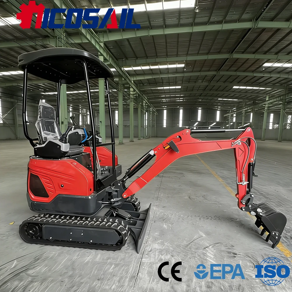 

Nicosail 1.8 Ton CE Certified Mini Excavator Euro 5 Flexible Bucket Ideal for Orchard Farm Operation