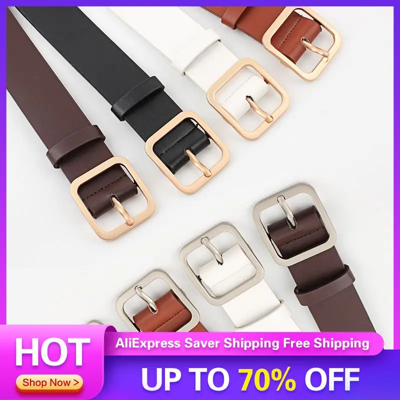 

Модный стильный модный корейский ремень с квадратной пряжкой для женщин, универсальный корейский модный обязательный студенческий модный прочный декоративный ремень