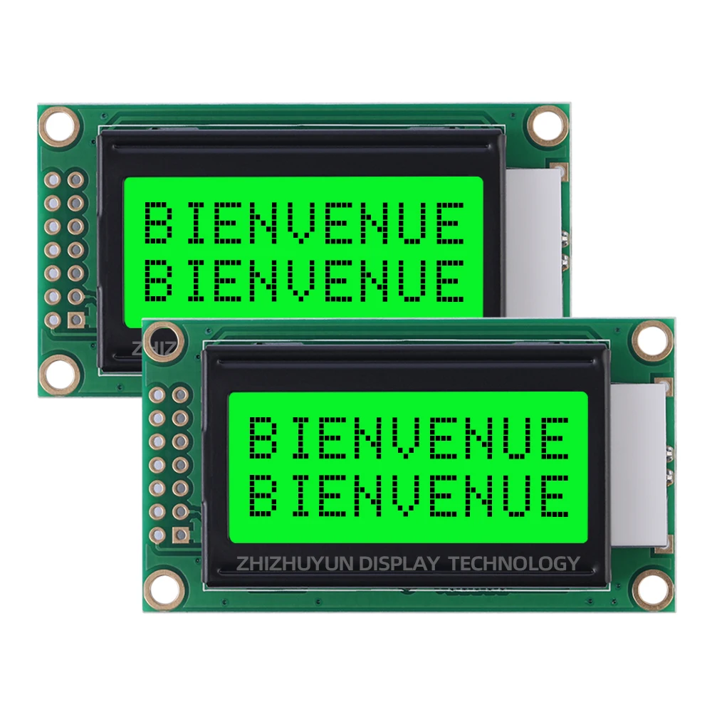 LCD0802B-2 europäische Zeichen Punkt matrix Bildschirm grau Film blau Buchstaben Original st7066u Chip 58*32mm LCD-Bildschirm