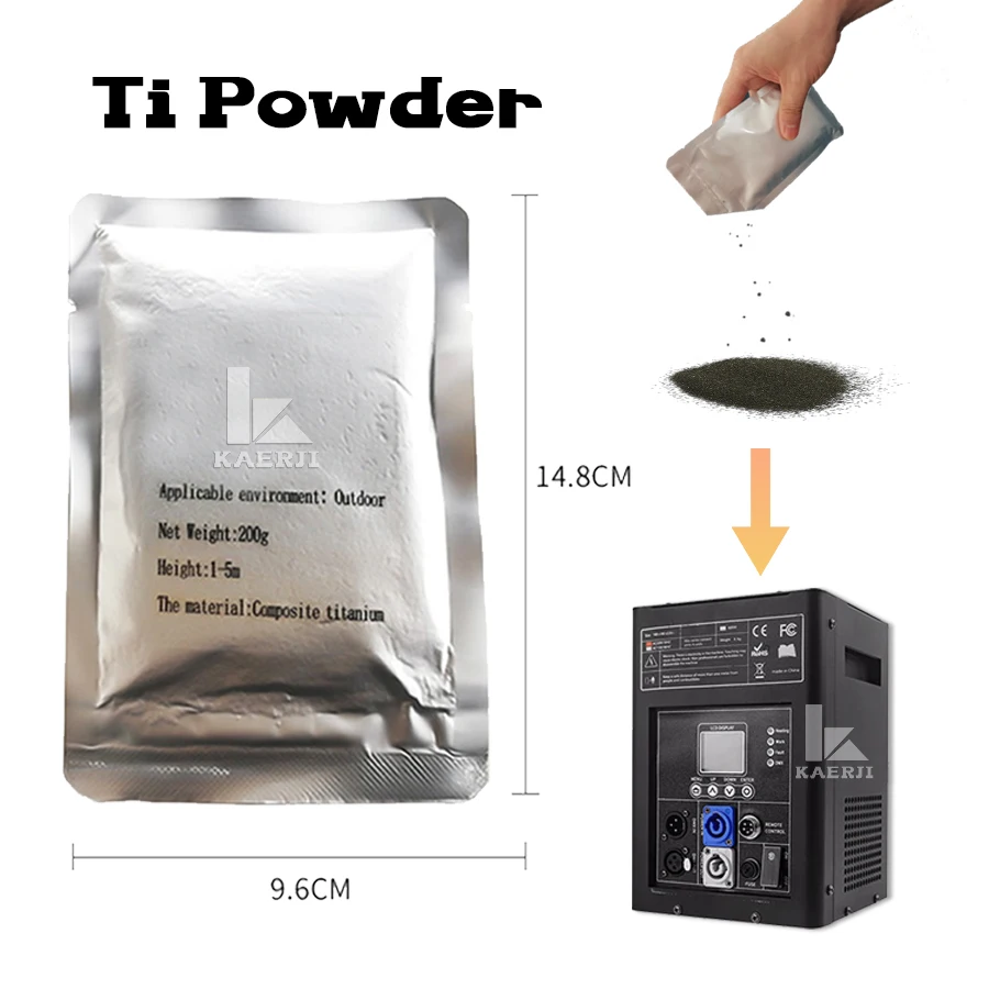 Imagem -04 - Máquina de Faísca Fria para Eventos de Palco ti Powder Interior e Exterior 200g 600w 150 Bags