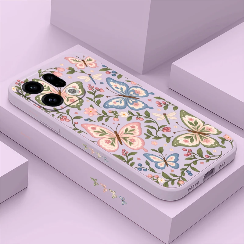 Colorful Butterfly Phone Case For OPPO Reno 16 FS 16C 15F 14F 13 12 10 Pro Mini Drop Resistant Silicon Soft Full Protection Etui