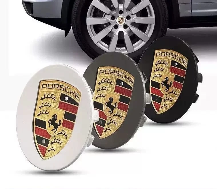 Tutup pelindung pusat roda Porsche pengganti 4pcs 65mm 76mm cocok untuk Panamera Cayenne 911 Maca 718 918 Taycan