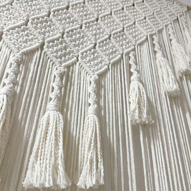 Hand-woven curtains, tapestries, woven homestay door curtains, Nordic cotton cord tassel decorations