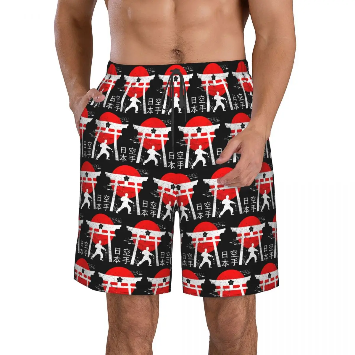 

Budo Soul Karate Spirit Martial Arts Trunks Beach Board Shorts Casual Quick Dry Swim Summer Men Pants