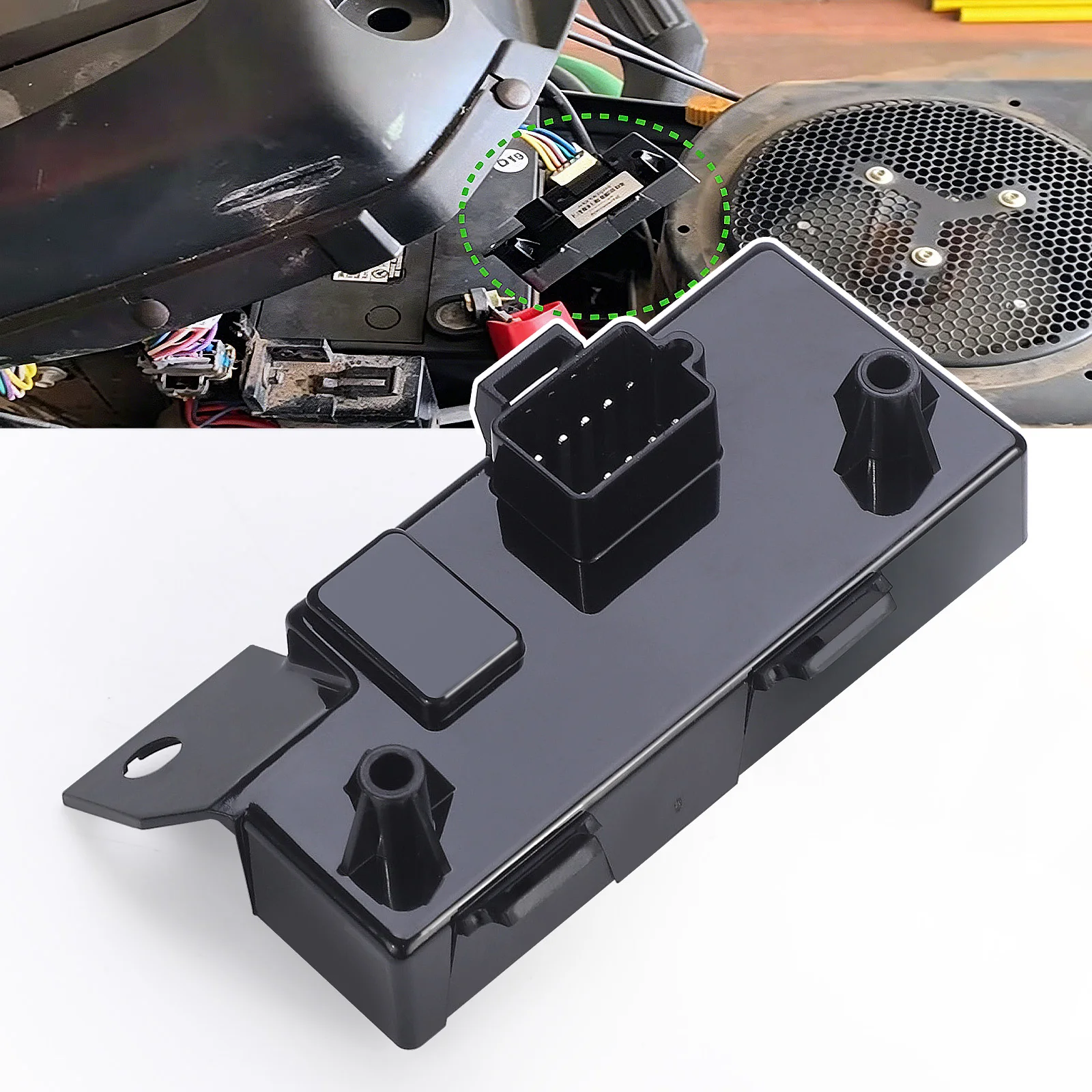 Replacement ECU Module For John Deere X300R X320 X324 X500 X540 Lawn Tractors Replaces AM141075 AM137667 Black ABS Control Unit