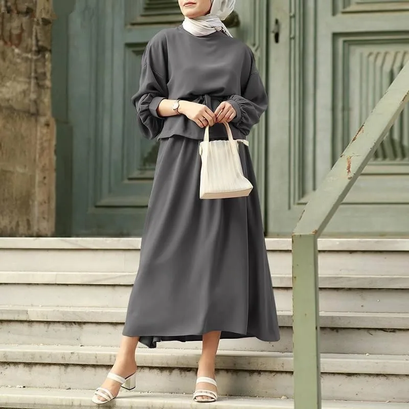 التنانير النسائية عيد 2 قطعة مجموعة مسلم أعلى التنانير الطويلة دعوى الدانتيل يصل متواضع فرقة رمضان المغرب دبي العربية ألف خط وتتسابق