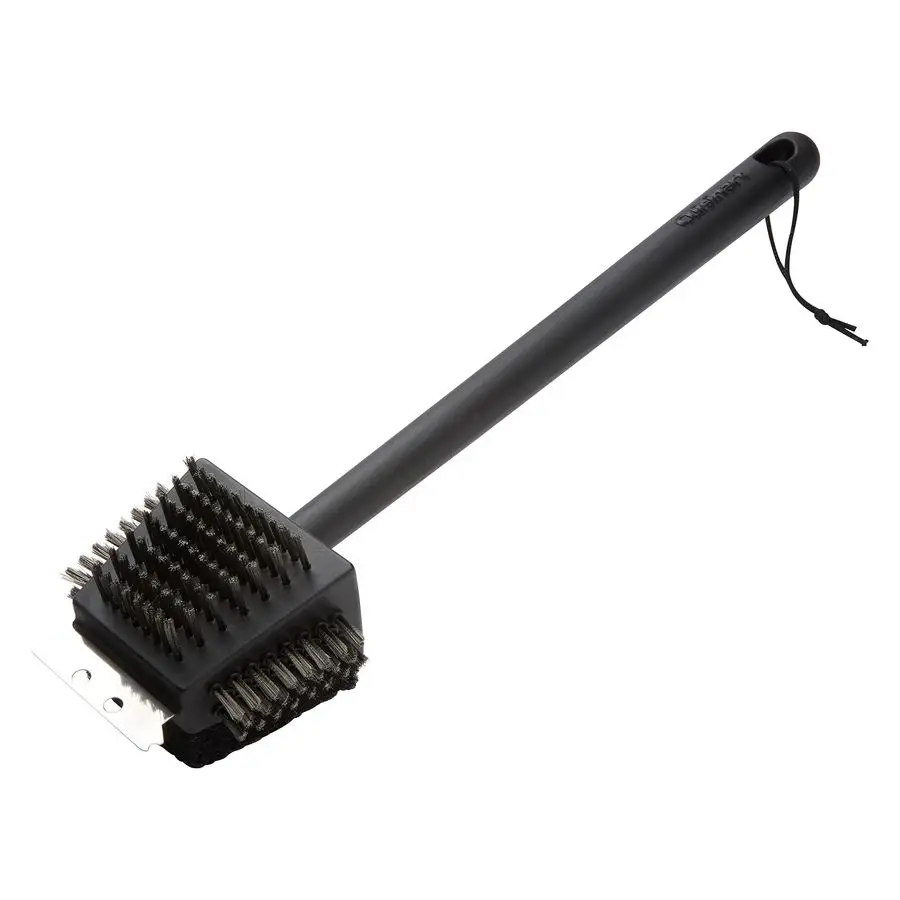 

CCB4125 4in1 Grill Cleaning Brush with Stainless Steel Wire Bristles Scour Pad Grill Scraper 13 Handle Length