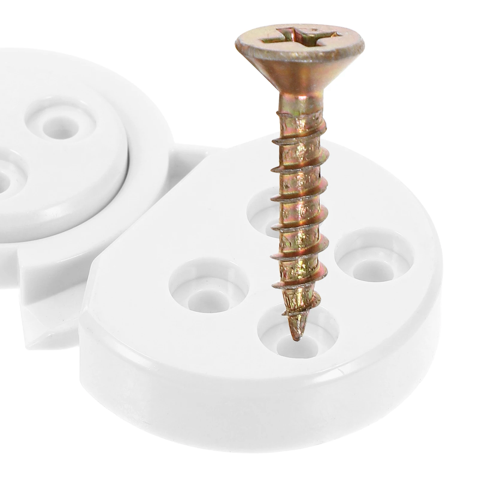 

4 Pcs Desktop Connector Office Dining Table Hardware Stitching White Heavy Duty Board Locks