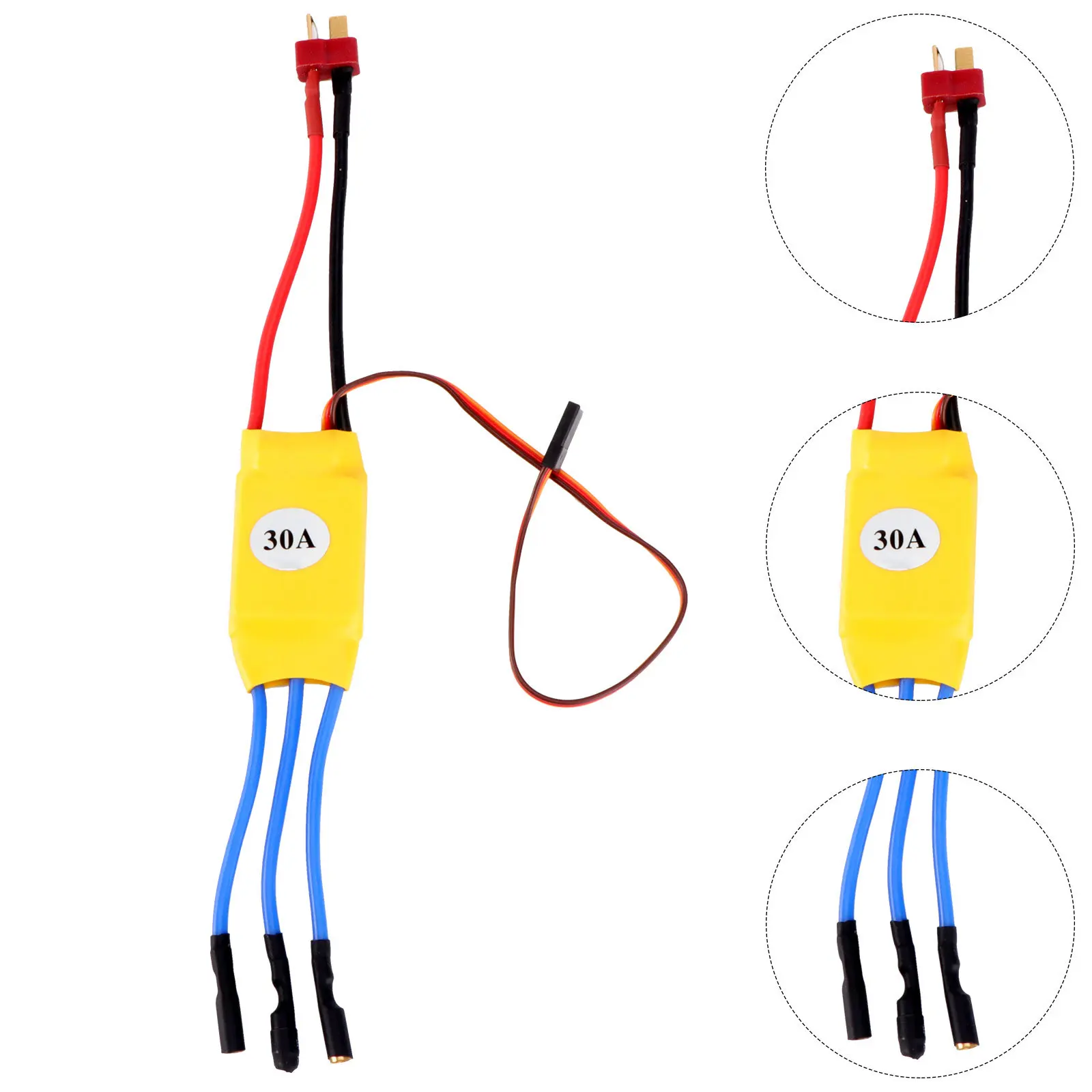 

30a Brushless Esc Controller for 400-450 Rc Helicopter Multicopter Quad Durable Plastic Copper Wire