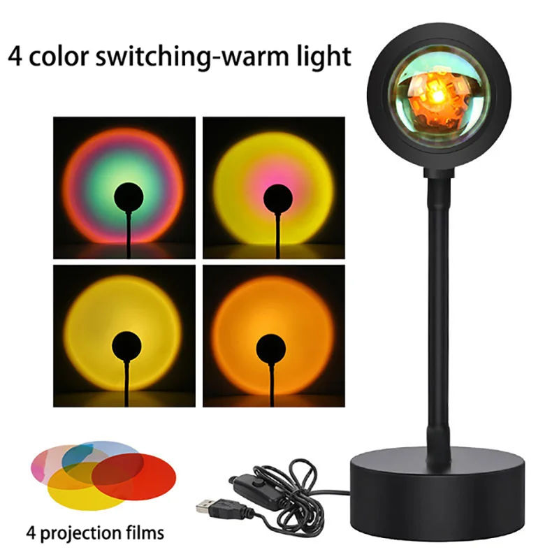 NEWBIRTH LED Sonnenuntergang Lampe Nachthimmel USB Projektor Geburtstag Party Dekoration Stimmung Lichter Für Schlafzimmer Wohnzimmer Wand Fotografie 3