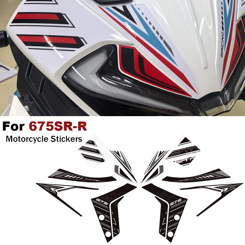 For 675SR-R 675SRR 675 SR R 675SR 2025 2026 New Motorcycle Windshield Side Panel Fairing Fender Mudguard PVC Stickers Decals