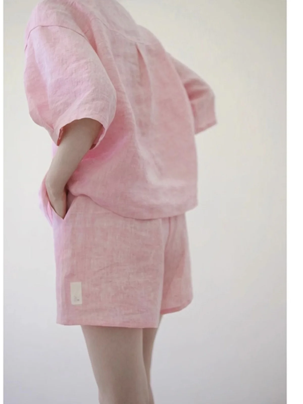 Lightweight Breathable Cotton Linen Set ort Pants 2025 Early Summer New Hemp irt Two Piece Set Women's Faion Ensemble