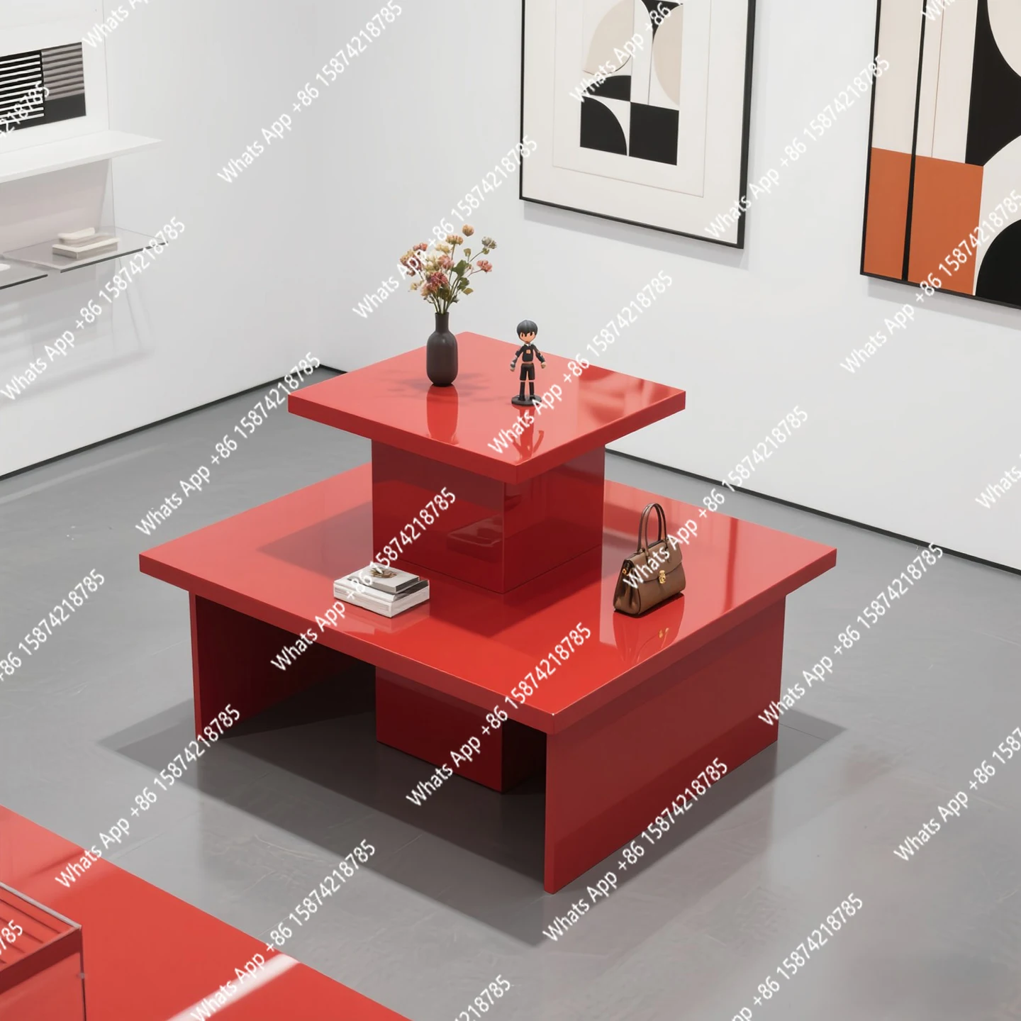 Exhibition hall water table simple wind island table props display table ornament display  storage