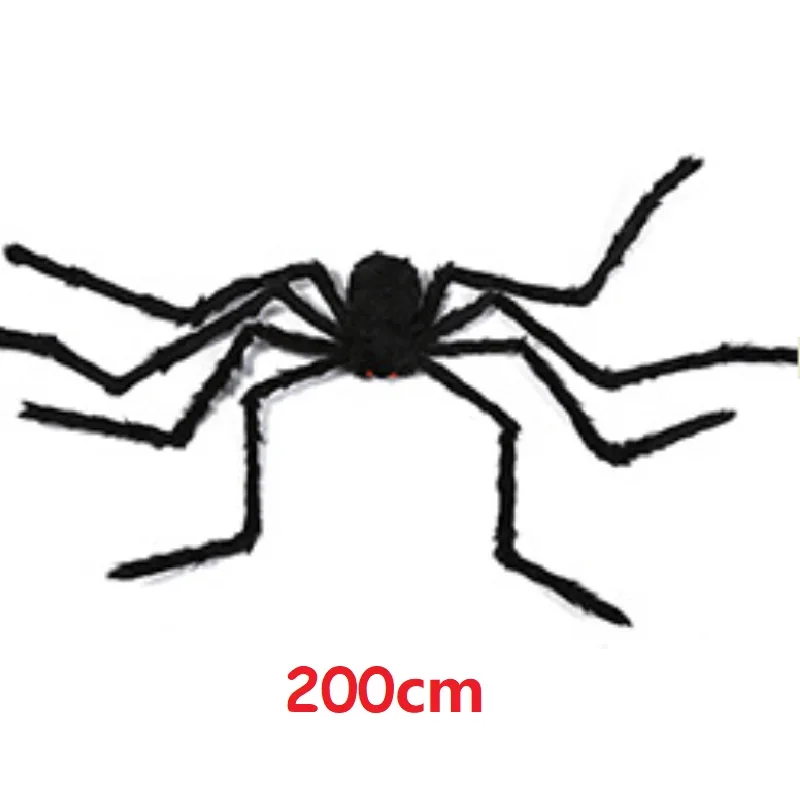 150/200cm Halloween Plüsch Simulation Spinne bunte schwarze Geist Haus Bar beängstigend große Spinne Outdoor Dekor Requisiten Spinnennetz