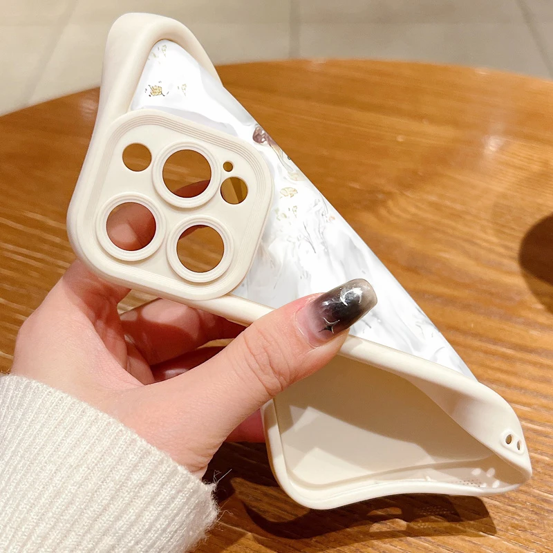 Marble Pattern Phone Case For iPhone 17 Air 16e 16 15 14 13 12 Pro Max 15 14 Plus 16 17 Pro 11 Candy Color TPU Soft Cover Fundas