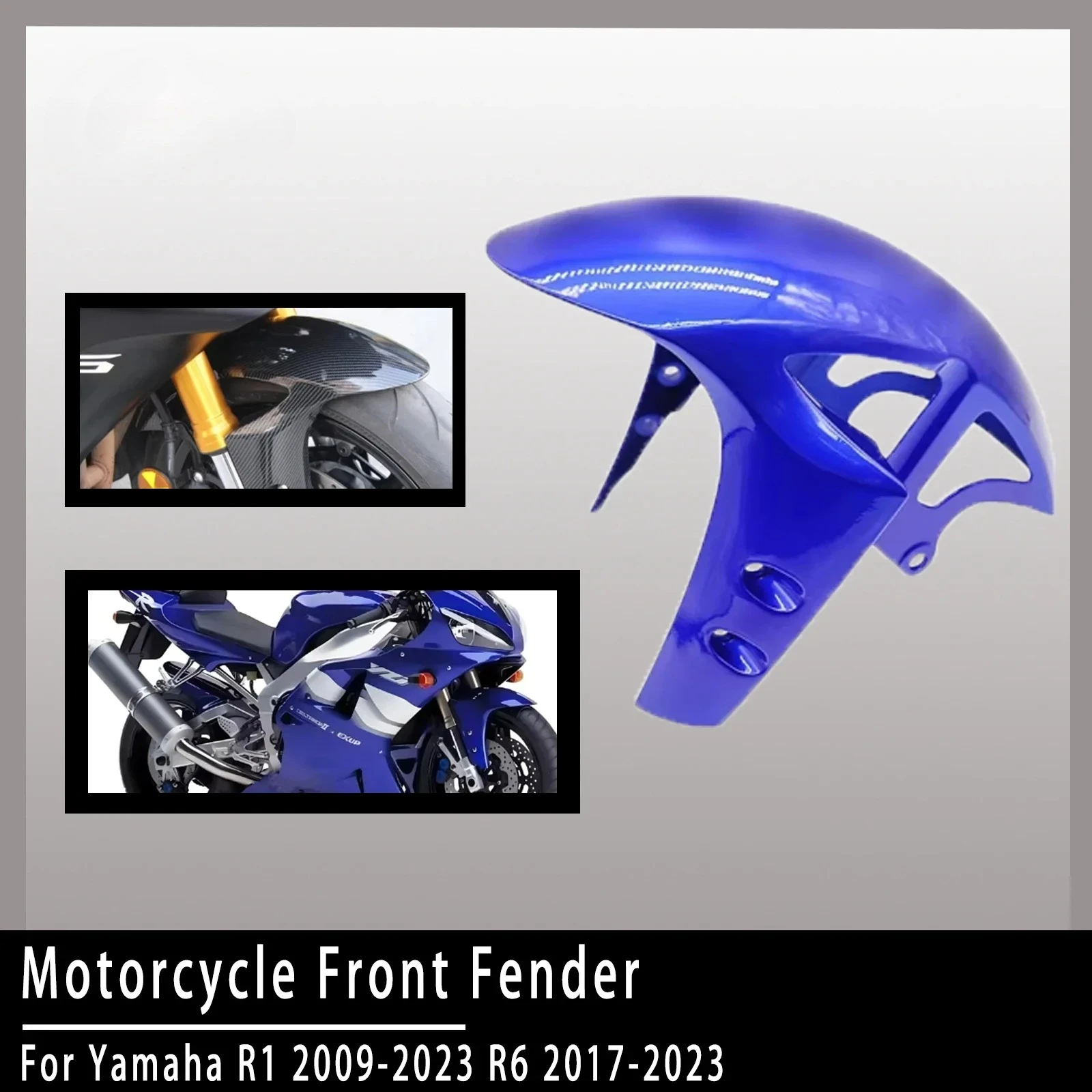 

Para Yamaha R1 2009-2023 R6 2017-2023 guardabarros delantero de motocicleta ABS carenado de motocicleta fibra de carbono protect