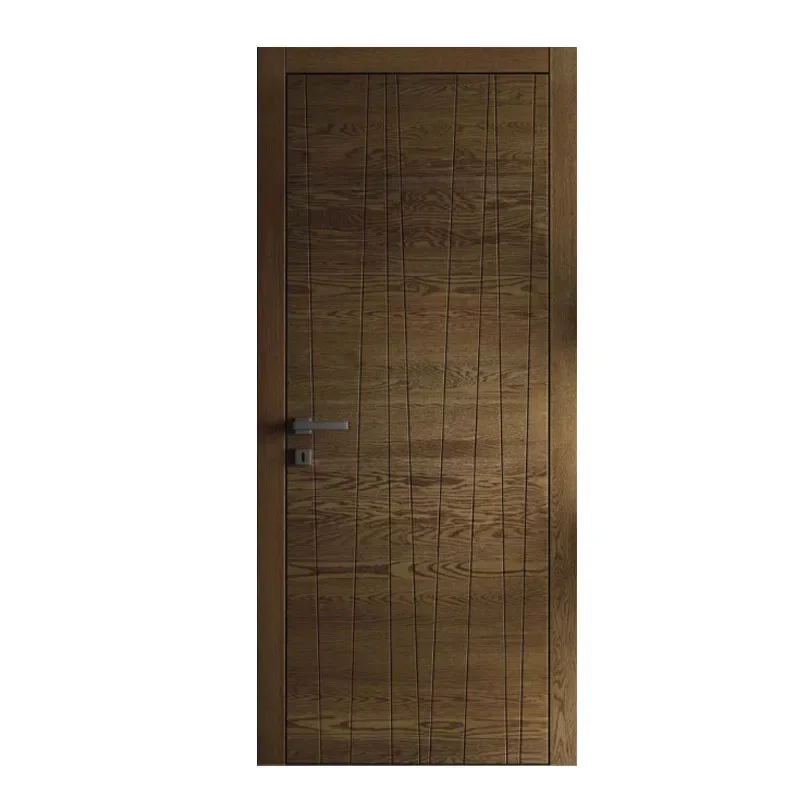 Modern house solid core oak wood veneer interior bedroom door plywood room door design