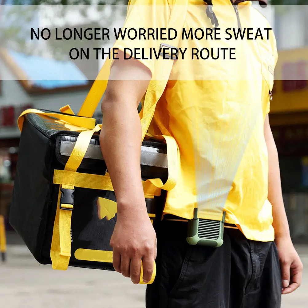 

1Pcs USB Rechargeable Portable Neck Hanging Fan Mini Personal Fan Clip Lanyard Adjustable Wind Speed Outdoor Travel Power Bank