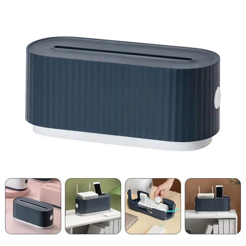 Cable Box Organize Anti-Dust Hide Wires Box Desktop Power Cord Box Household Heat Dissipation Wire Storage Case