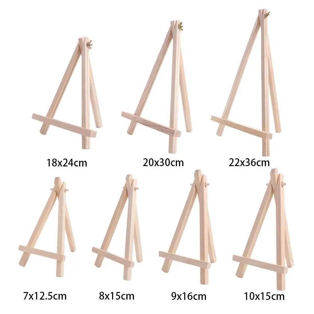 Folding Painting & Sketch Wood Mini Easel Small Portable Triangle Display Stand Foldable Desk Stand Tripod Student