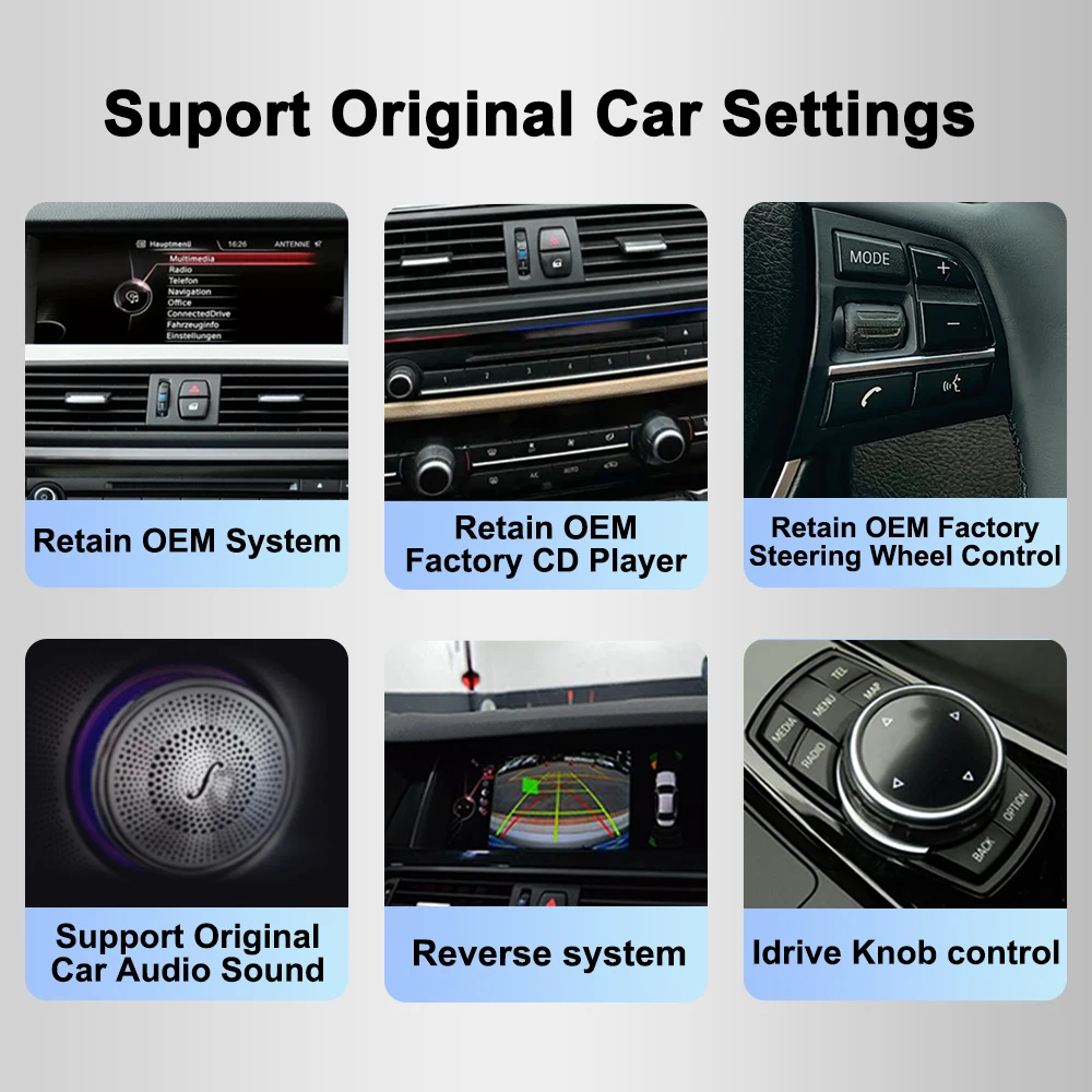 10.25 Multimedia Display For BMW 5 Series F10 F11 2011-2017 535li 525li 520li CIC NBT Touch Screen Wireless Carplay Android auto - view 5