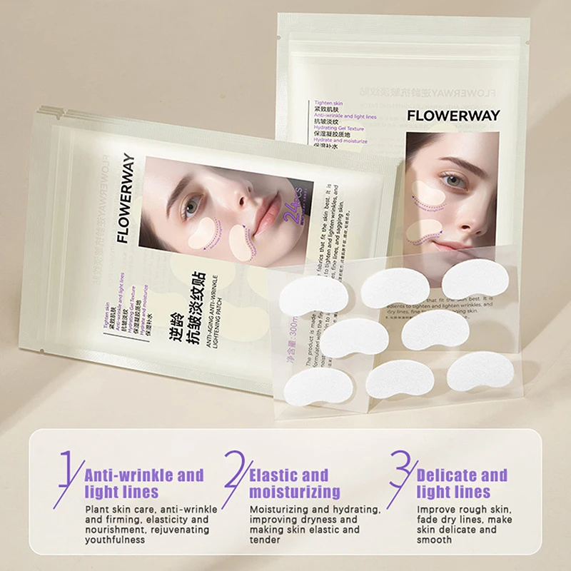 หน้าผาก Line Removal Patch Nasolabial พับไม่มี Essence ริ้วรอย Face Patch Anti-Aging Face Lift Beauty Skin Care Pad