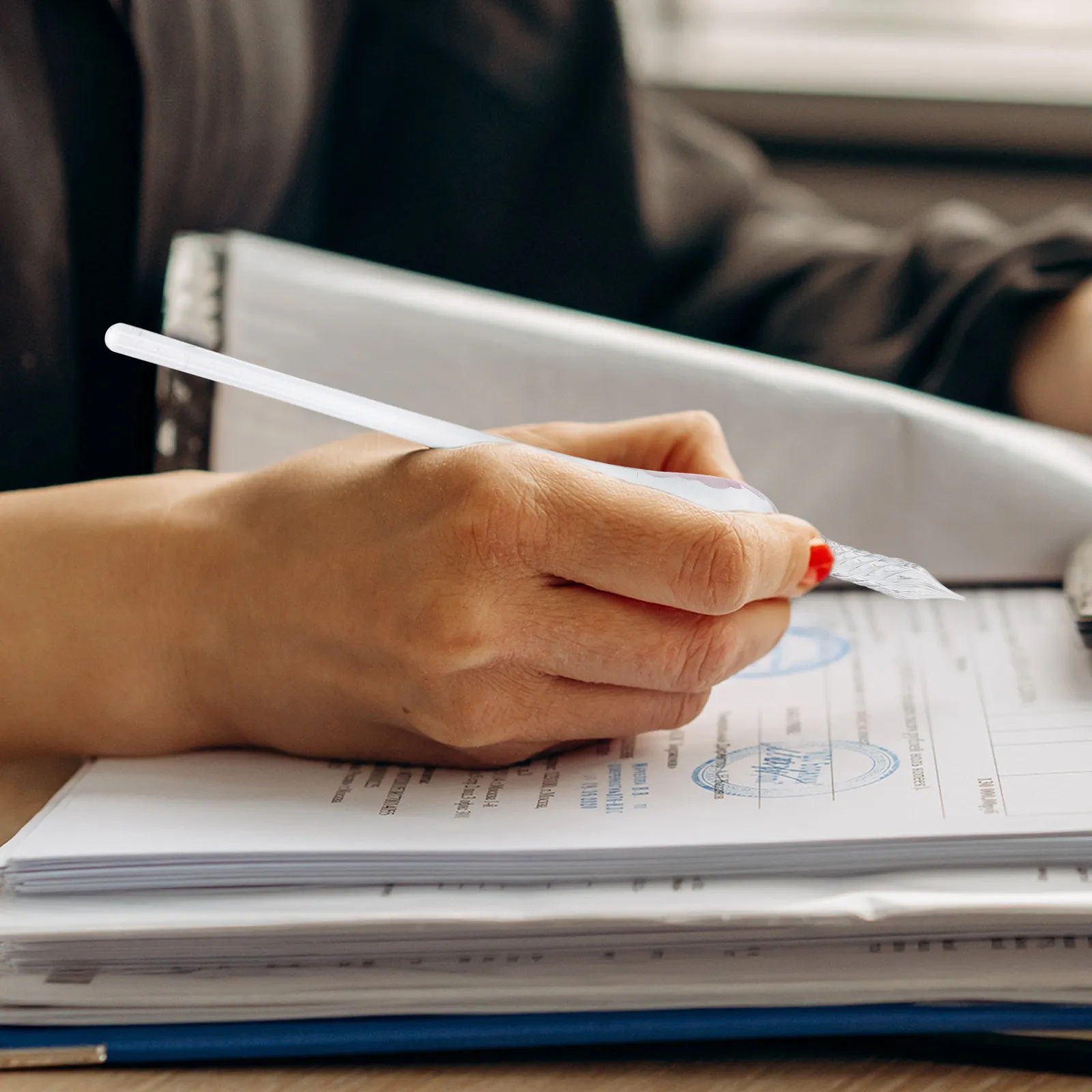 

Glass Dip Pen Handmade Clear Calligraphy Practice Pen Vintage Drawing Writing Signature Tool Portable Lightweight Elegant