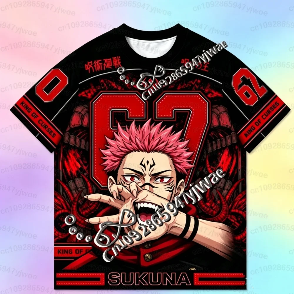 26 Sommer Herren Kinder Jersey Jujutsu Kaisen Satoru Gojo Yuta Megumi Kurzarm T-Shirt Anime Fan Tee Herren Damen Kinder T-Shirt – Detail 3