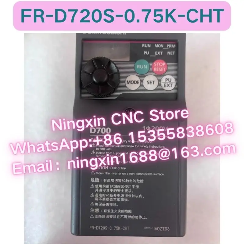Used FR-D720S-1.5K-CHT FR-D720S-0.75K-CHT FR-D720S-2.2K-CHT FR-D720S-0.4K-CHT FR-D720-0.1K-CHT inverter Functional test OK