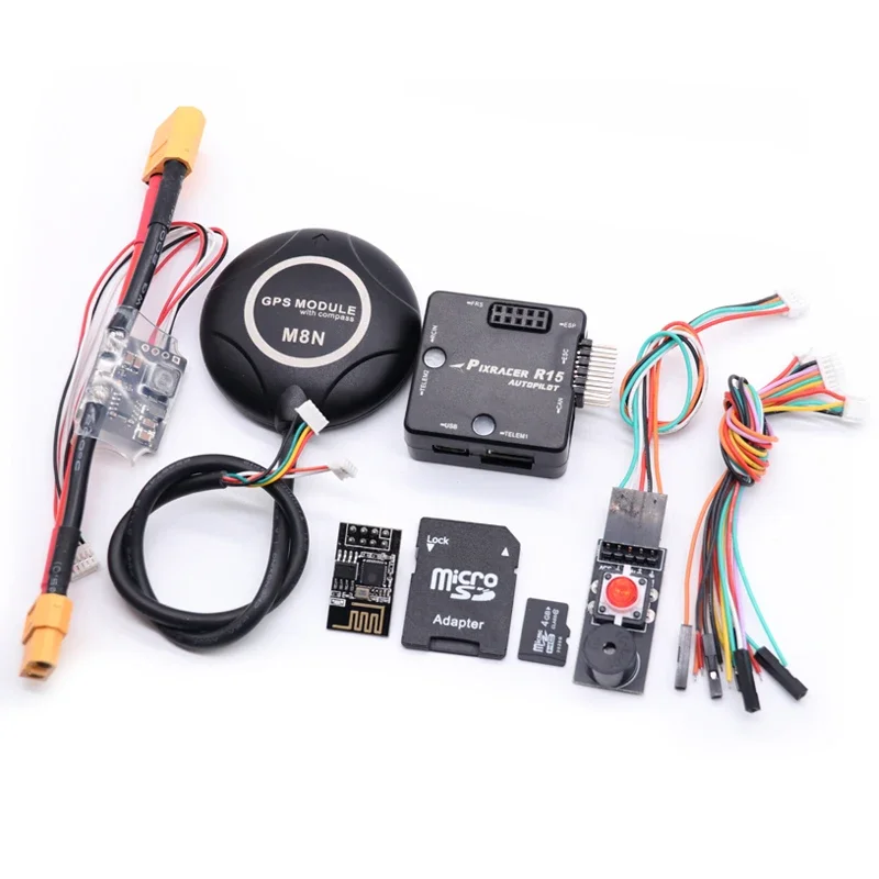 B-CUBE Pixracer R15 Autopilot xracer PX4 Pixhawk وحدة تحكم في الطيران مع M8N GPS الطائرة بدون طيار كوادكوبتر مولتيكوبتر أدوات RC