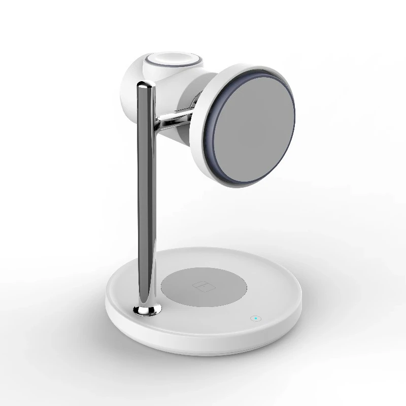 

2025 new 25W 3-in-1 ultra-fast magnetic wireless charger pad fan cooling charging station adjustable bracket