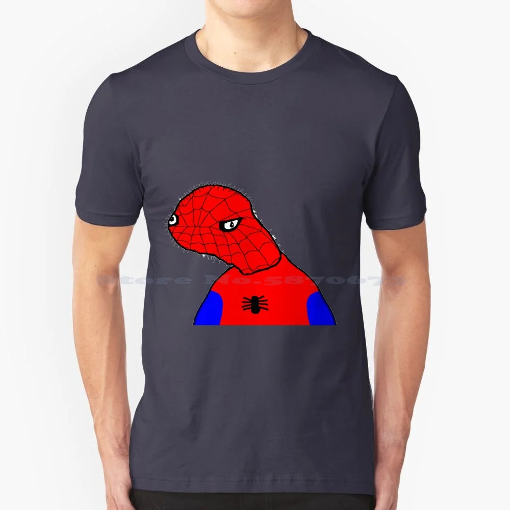 Spooderman T Shirt 100% Cotton Tee Funny Meme 9gag Hero Ridiculous 4chan Humor Retardid