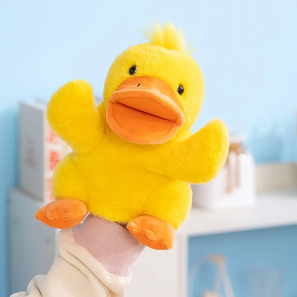 Interactive 24cm Animal Puppets Cartoon Cute Stuffed Hand Storytelling Hand Stuffed Animal Role-Playing